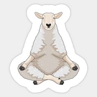 Sheep Yoga Fitness Meditation Sticker